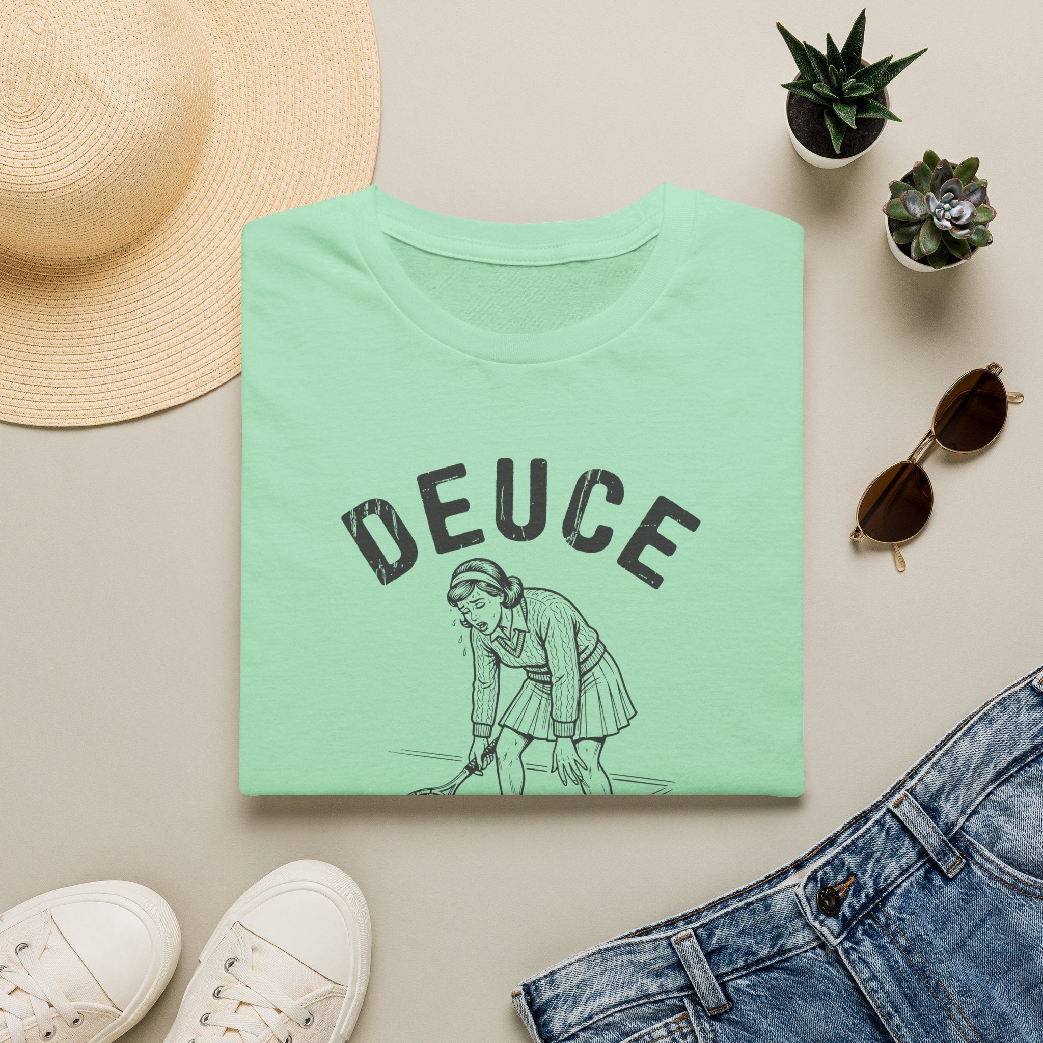 Deuce Tired Woman Tennis T-Shirt