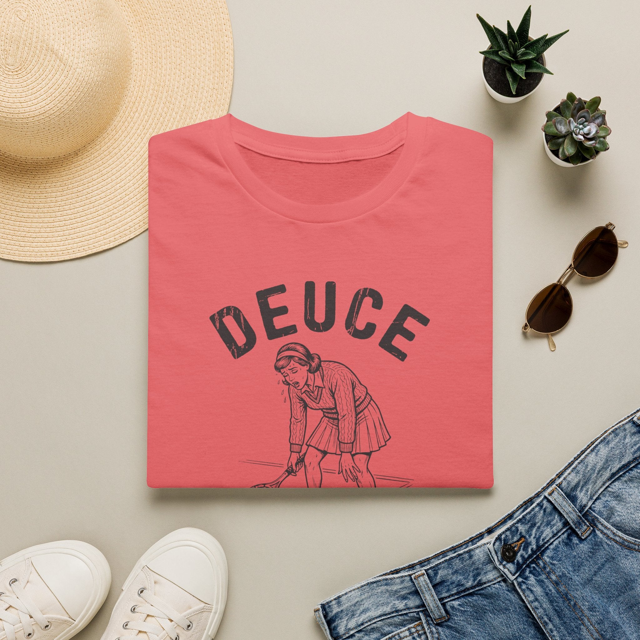 Deuce Tired Woman Tennis T-Shirt