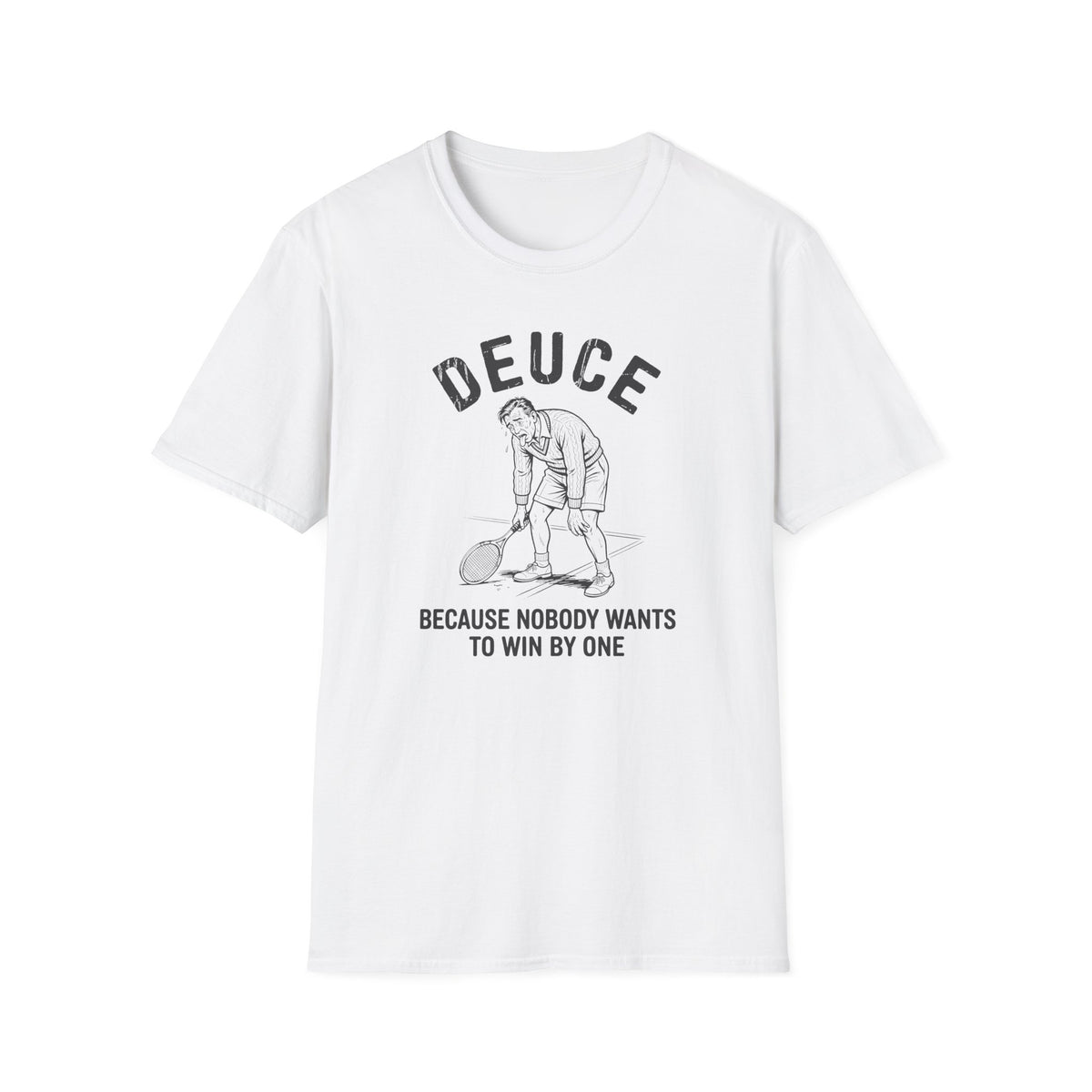 Deuce Tired Man Tennis T-Shirt