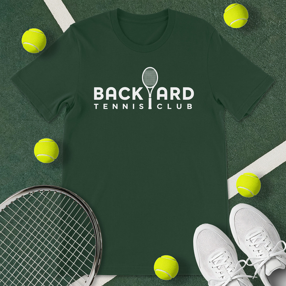 Backyard Tennis Club Center Logo T-Shirt
