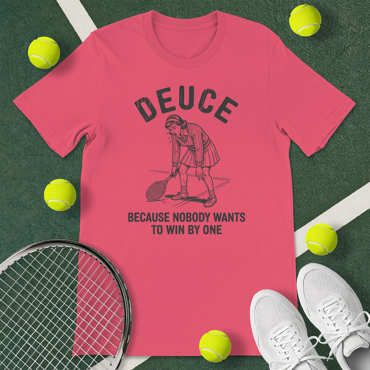 Deuce Tired Woman Tennis T-Shirt