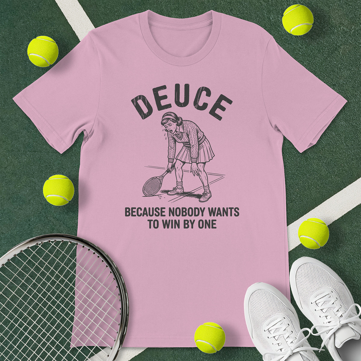 Deuce Tired Woman Tennis T-Shirt