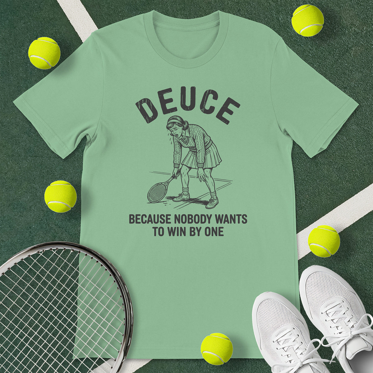 Deuce Tired Woman Tennis T-Shirt