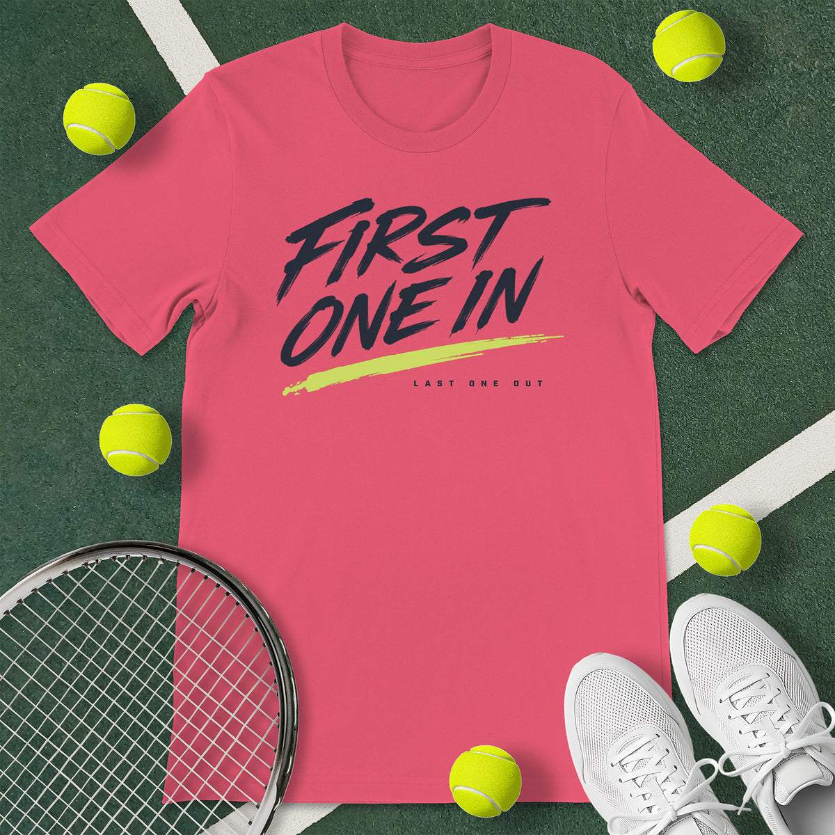 First One In Tennis T-Shirt