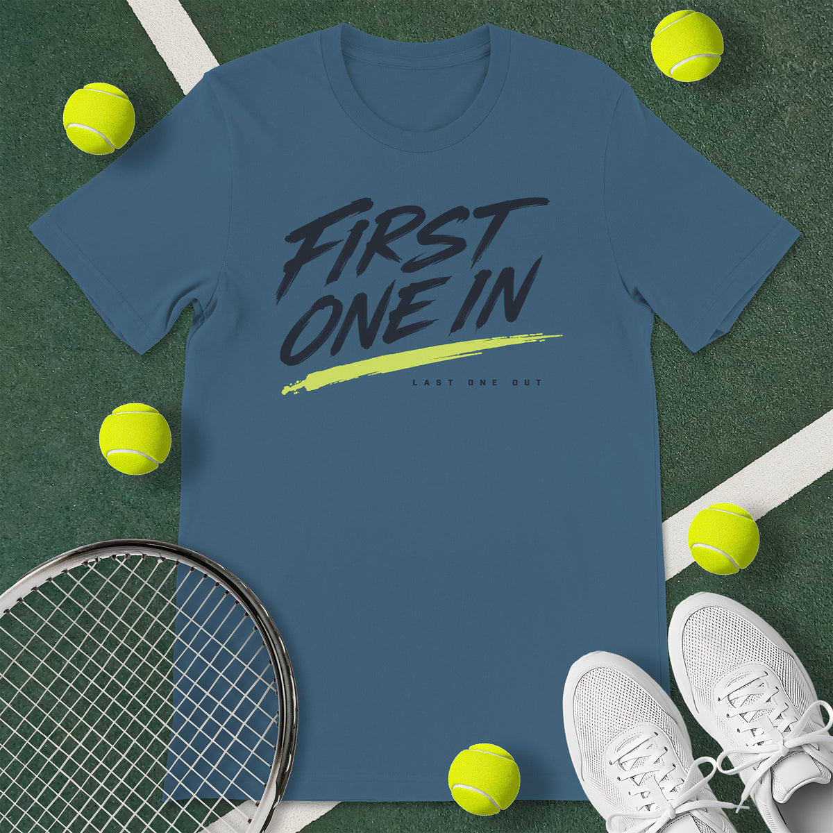 First One In Tennis T-Shirt