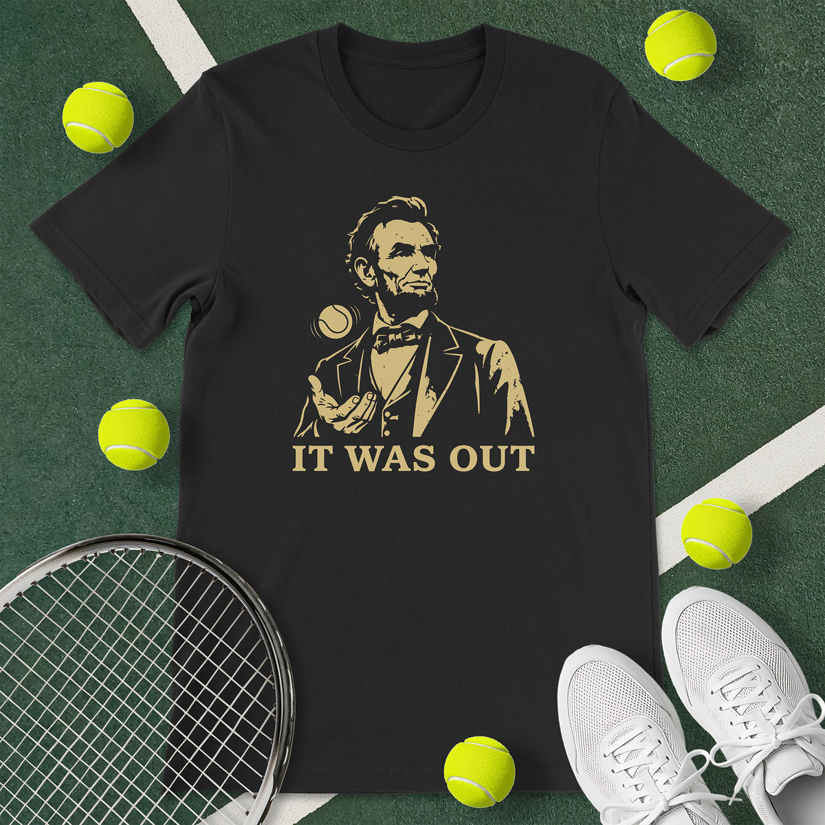 Honest Abe Lincoln Tennis T-Shirt