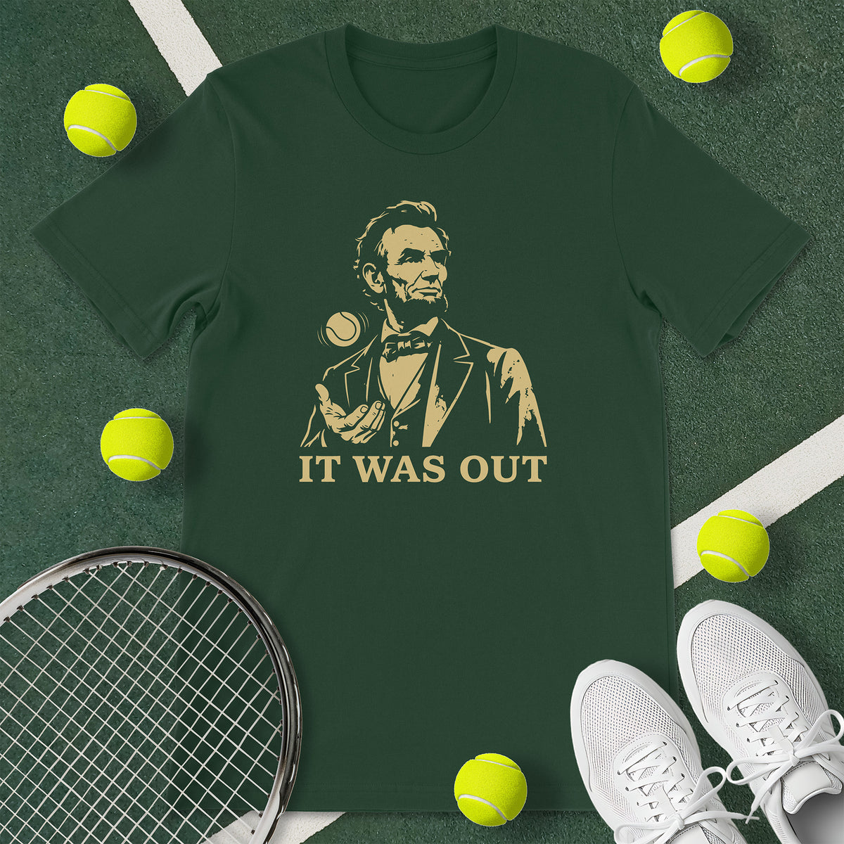 Honest Abe Lincoln Tennis T-Shirt