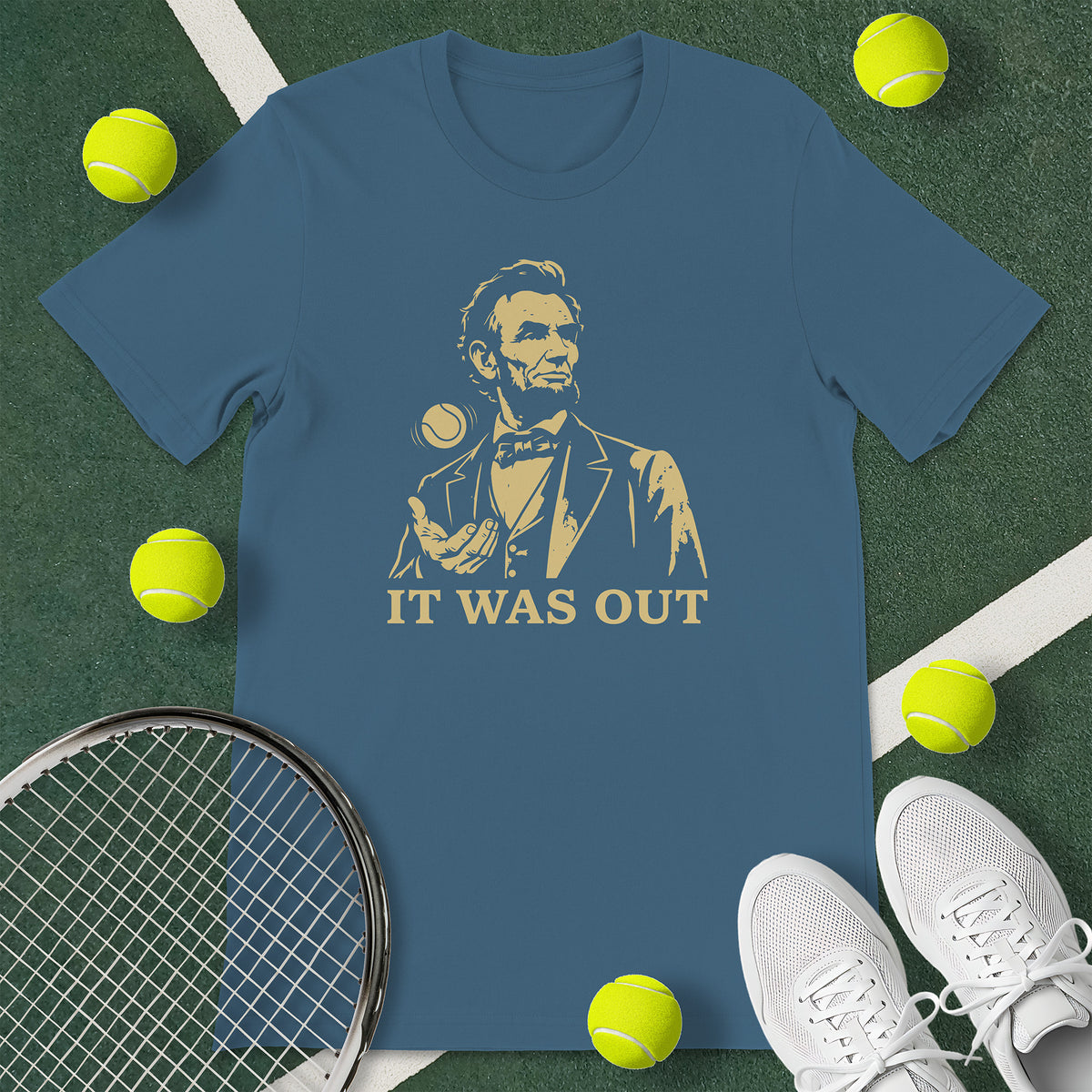 Honest Abe Lincoln Tennis T-Shirt