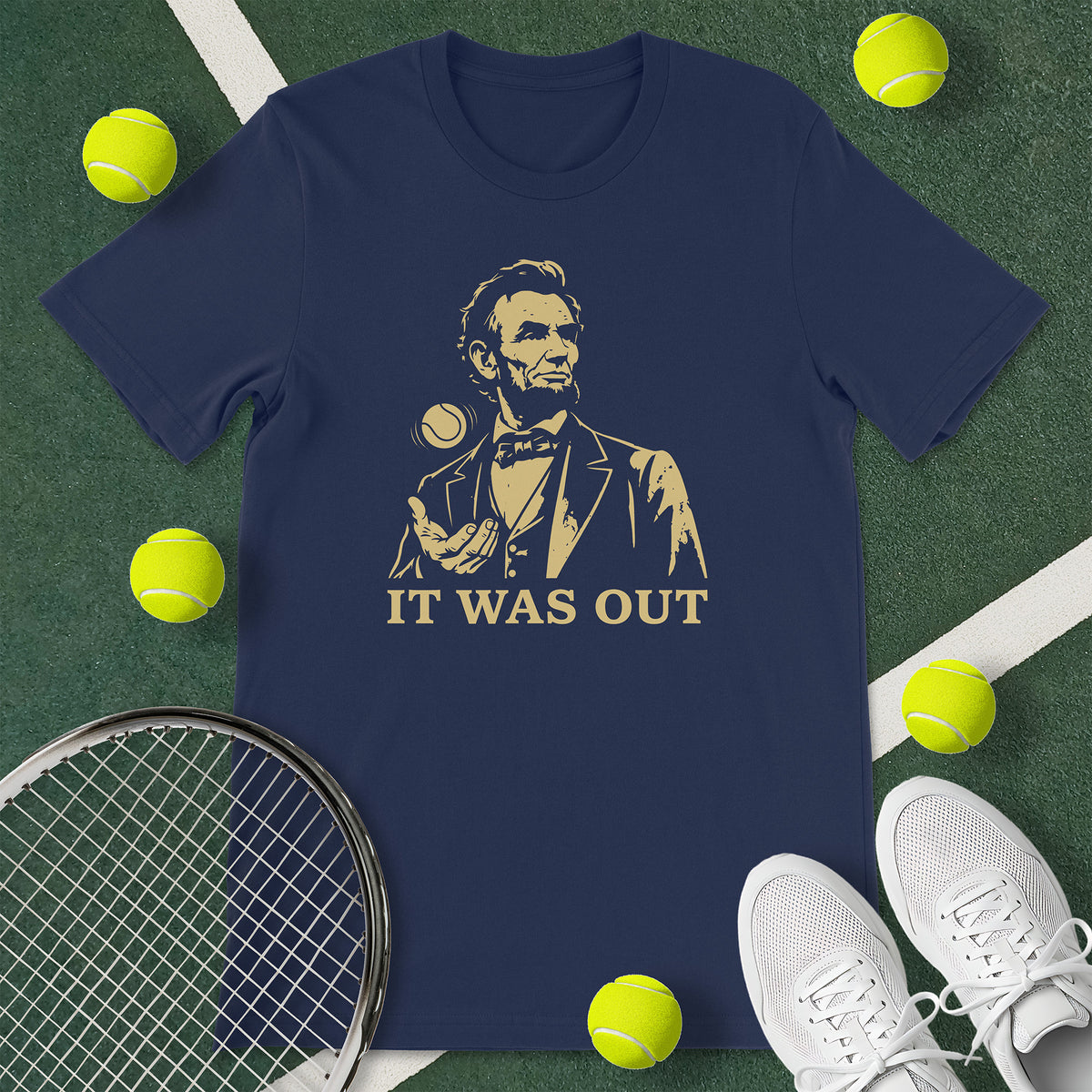 Honest Abe Lincoln Tennis T-Shirt