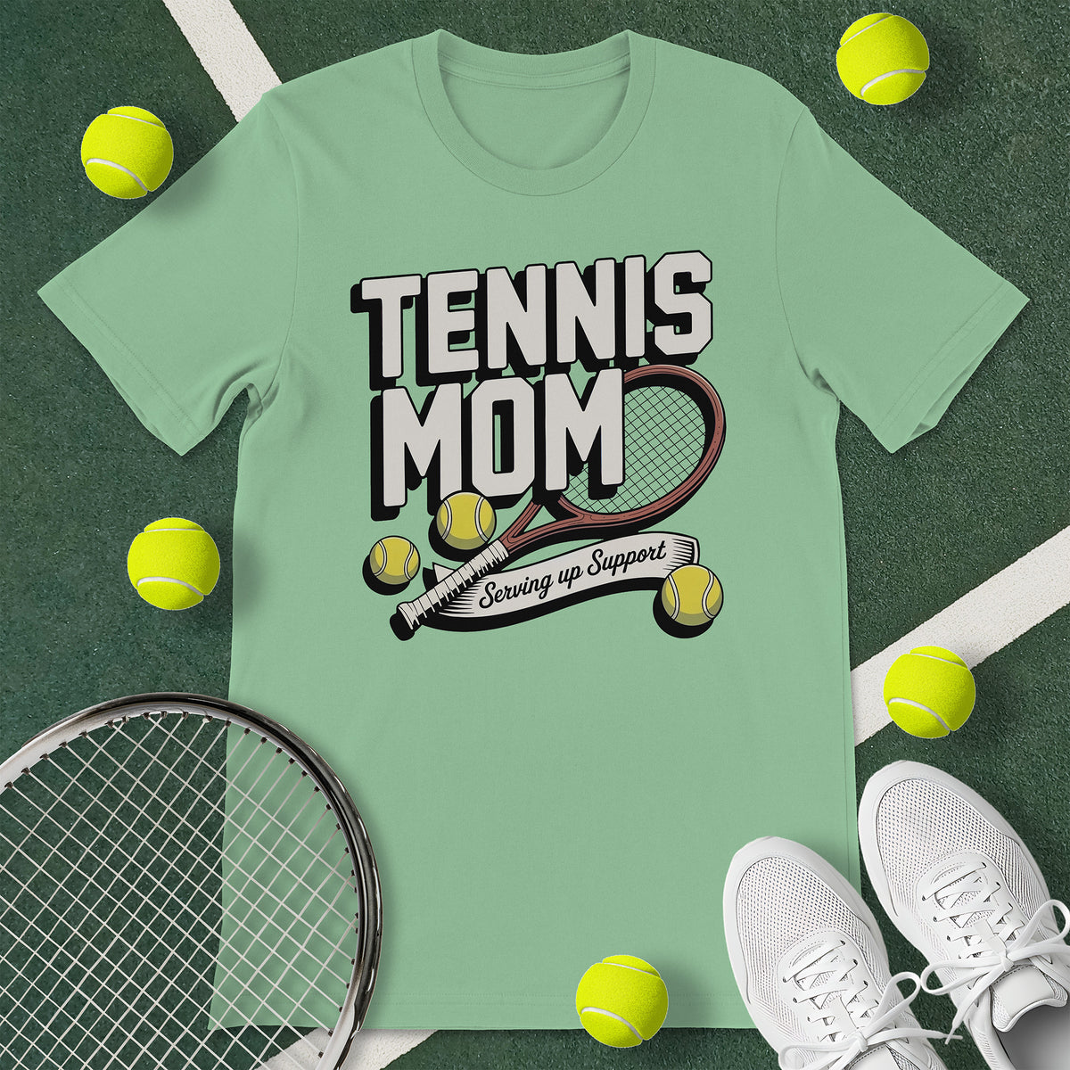 Tennis Mom Support T-Shirt