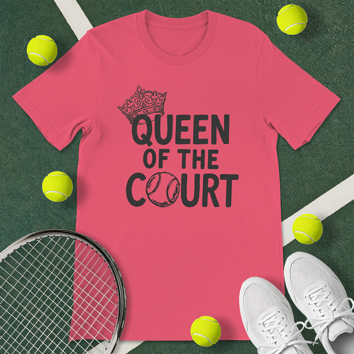 Queen Of The Court Tennis T-Shirt