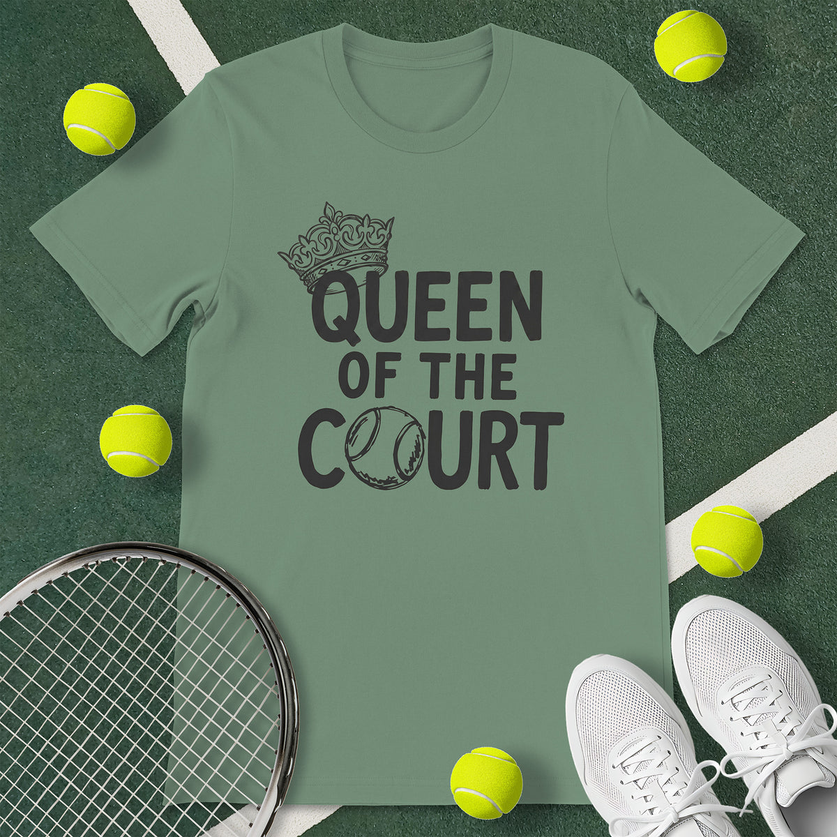 Queen Of The Court Tennis T-Shirt