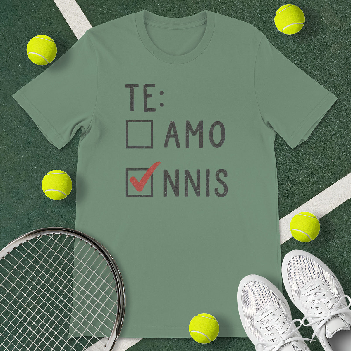 Te Amo Tennis T-Shirt